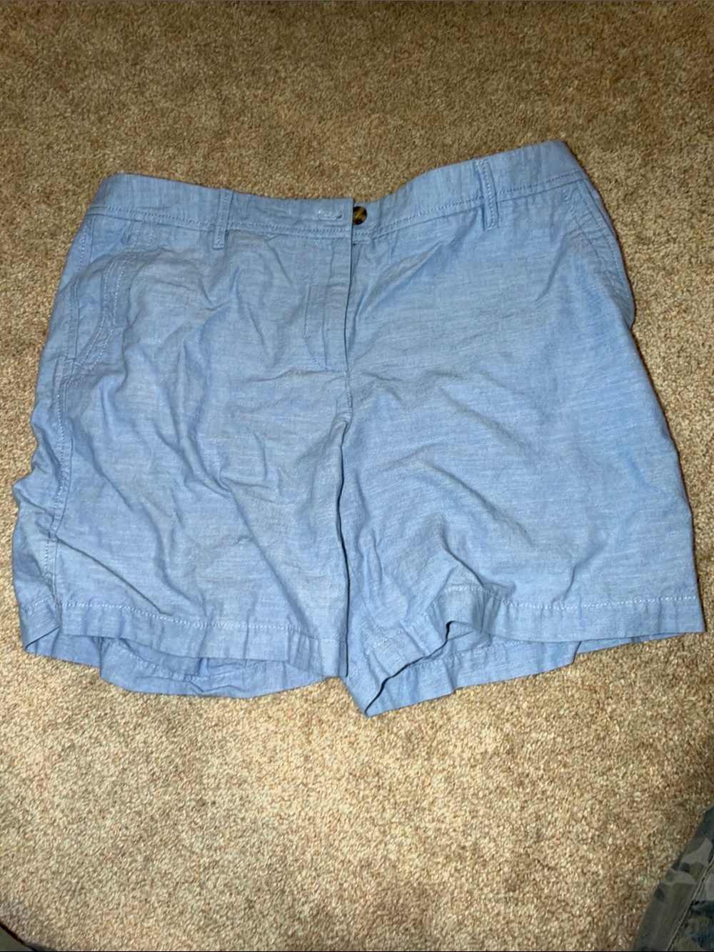 Talbots Pale Blue Linen-Blend Bermuda Shorts